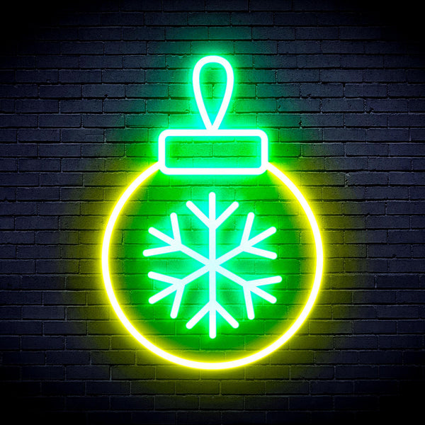 ADVPRO Christmas Tree Ornament Ultra-Bright LED Neon Sign fnu0119 - Green & Yellow