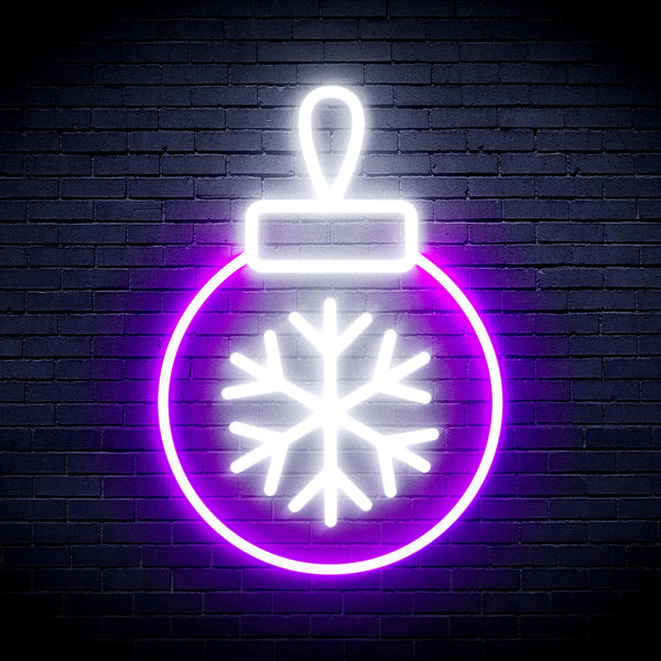 ADVPRO Christmas Tree Ornament Ultra-Bright LED Neon Sign fnu0119 - White & Purple