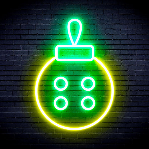 ADVPRO Christmas Tree Ornament Ultra-Bright LED Neon Sign fnu0120 - Green & Yellow