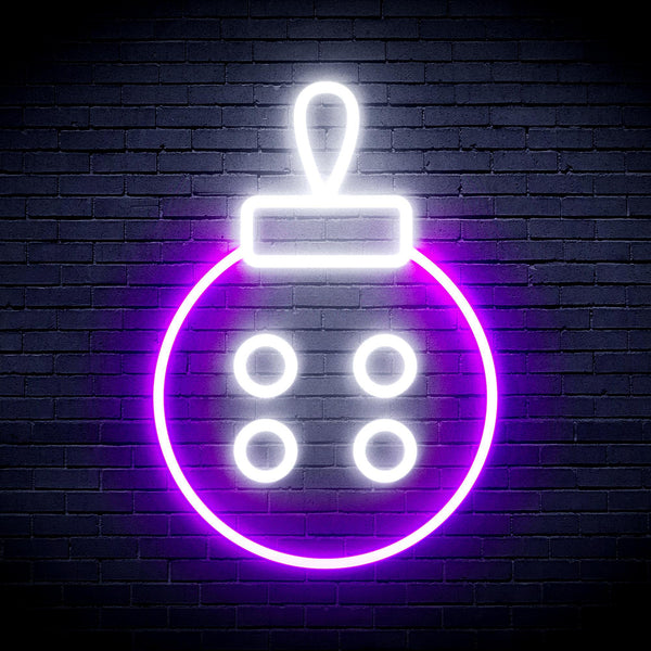 ADVPRO Christmas Tree Ornament Ultra-Bright LED Neon Sign fnu0120 - White & Purple