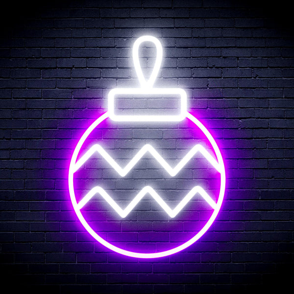 ADVPRO Christmas Tree Ornament Ultra-Bright LED Neon Sign fnu0121 - White & Purple
