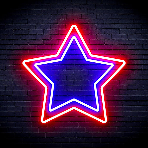 ADVPRO Star Ultra-Bright LED Neon Sign fnu0122 - Red & Blue