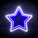 ADVPRO Star Ultra-Bright LED Neon Sign fnu0122 - White & Blue