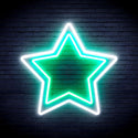 ADVPRO Star Ultra-Bright LED Neon Sign fnu0122 - White & Green