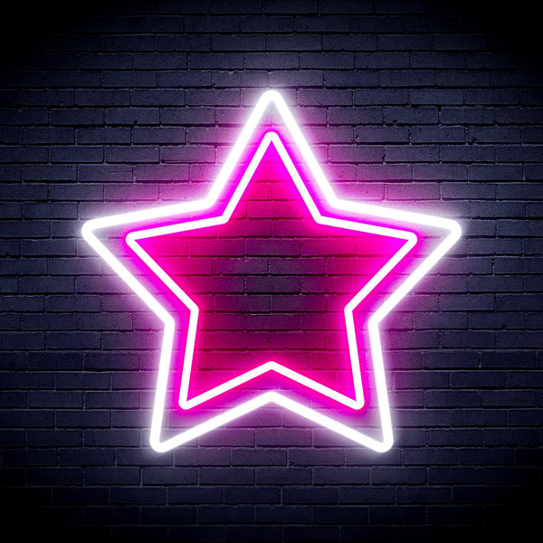 ADVPRO Star Ultra-Bright LED Neon Sign fnu0122 - White & Pink