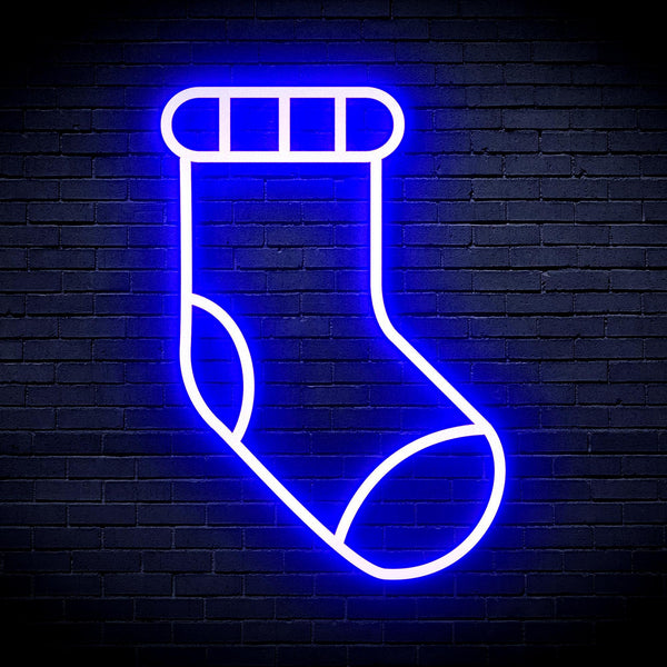 ADVPRO Christmas Sock Ultra-Bright LED Neon Sign fnu0123 - Blue