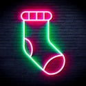 ADVPRO Christmas Sock Ultra-Bright LED Neon Sign fnu0123 - Green & Pink