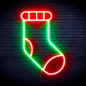 ADVPRO Christmas Sock Ultra-Bright LED Neon Sign fnu0123 - Green & Red