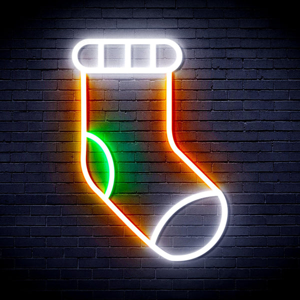 ADVPRO Christmas Sock Ultra-Bright LED Neon Sign fnu0123 - Multi-Color 9