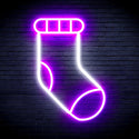 ADVPRO Christmas Sock Ultra-Bright LED Neon Sign fnu0123 - White & Purple