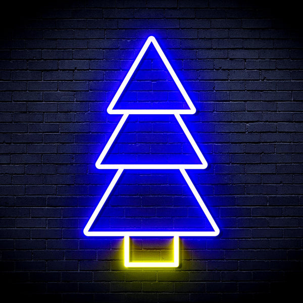 ADVPRO Christmas Tree Ultra-Bright LED Neon Sign fnu0129 - Blue & Yellow