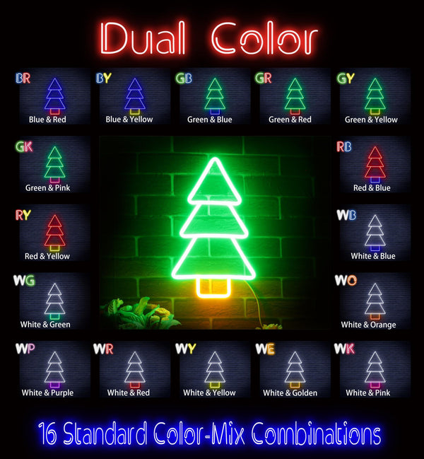 ADVPRO Christmas Tree Ultra-Bright LED Neon Sign fnu0129 - Dual-Color