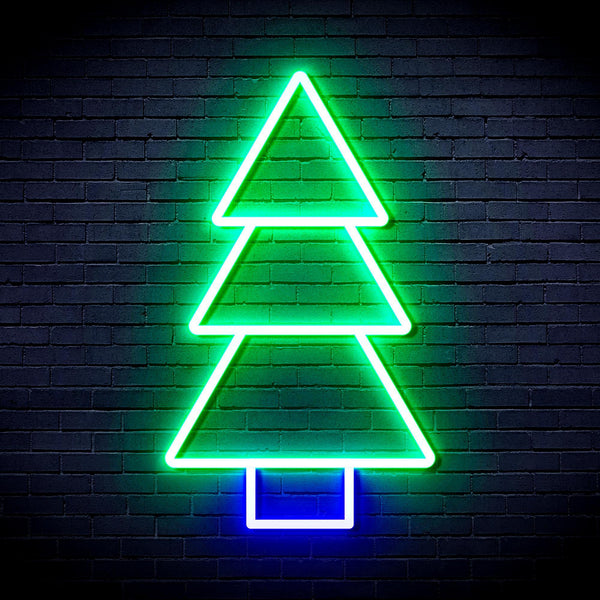 ADVPRO Christmas Tree Ultra-Bright LED Neon Sign fnu0129 - Green & Blue