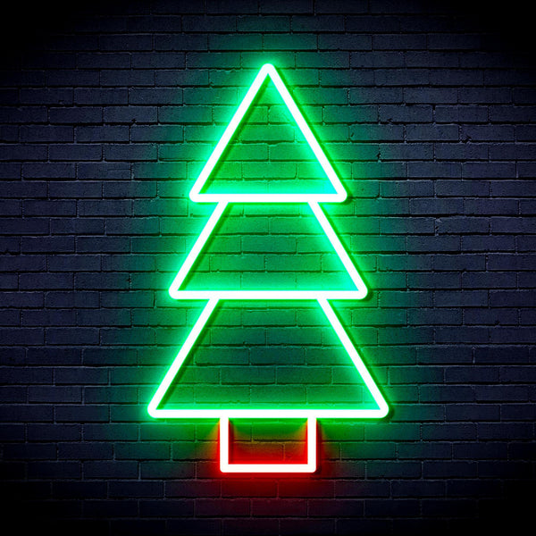 ADVPRO Christmas Tree Ultra-Bright LED Neon Sign fnu0129 - Green & Red