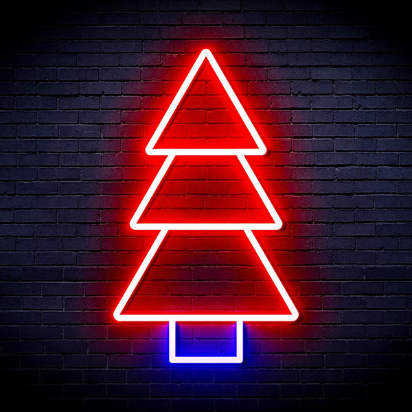 ADVPRO Christmas Tree Ultra-Bright LED Neon Sign fnu0129 - Red & Blue