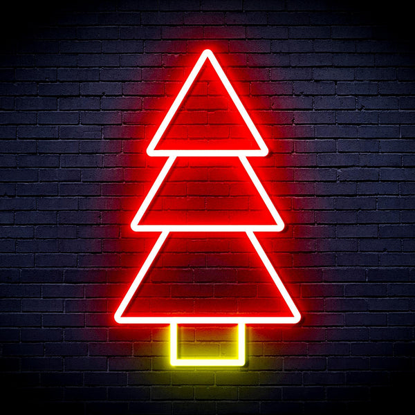 ADVPRO Christmas Tree Ultra-Bright LED Neon Sign fnu0129 - Red & Yellow