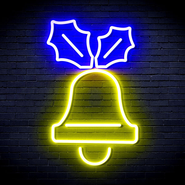 ADVPRO Jingle Bell Ultra-Bright LED Neon Sign fnu0130 - Blue & Yellow
