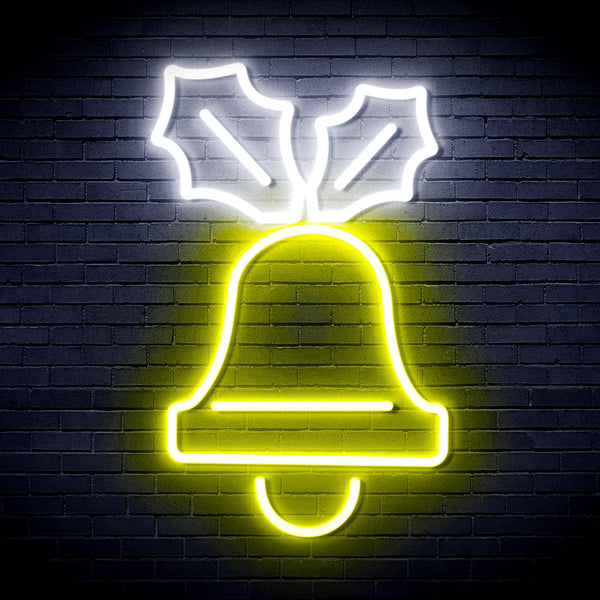 ADVPRO Jingle Bell Ultra-Bright LED Neon Sign fnu0130 - White & Yellow