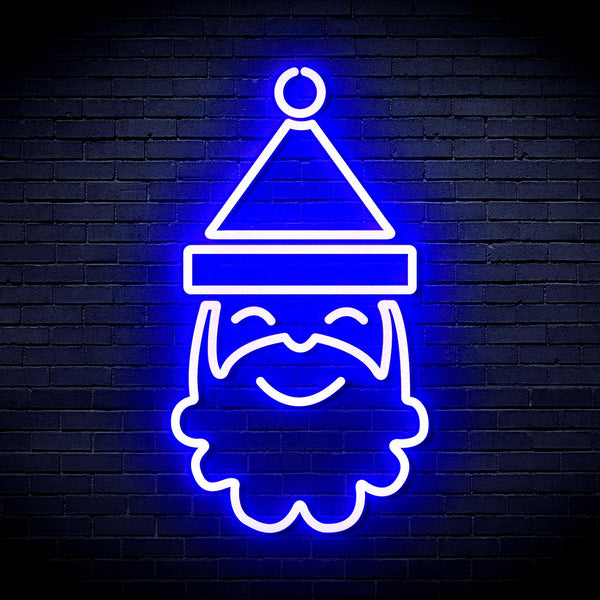 ADVPRO Santa Claus Face Ultra-Bright LED Neon Sign fnu0131 - Blue