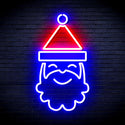 ADVPRO Santa Claus Face Ultra-Bright LED Neon Sign fnu0131 - Blue & Red