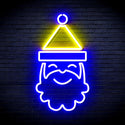 ADVPRO Santa Claus Face Ultra-Bright LED Neon Sign fnu0131 - Blue & Yellow