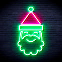 ADVPRO Santa Claus Face Ultra-Bright LED Neon Sign fnu0131 - Green & Pink