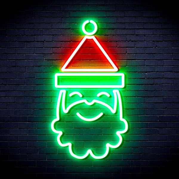 ADVPRO Santa Claus Face Ultra-Bright LED Neon Sign fnu0131 - Green & Red
