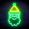 ADVPRO Santa Claus Face Ultra-Bright LED Neon Sign fnu0131 - Green & Yellow