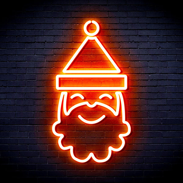 ADVPRO Santa Claus Face Ultra-Bright LED Neon Sign fnu0131 - Orange