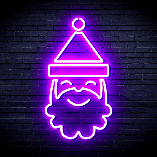 ADVPRO Santa Claus Face Ultra-Bright LED Neon Sign fnu0131 - Purple
