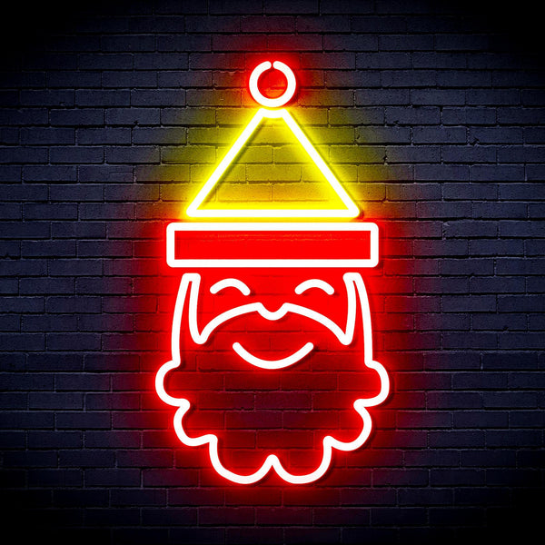 ADVPRO Santa Claus Face Ultra-Bright LED Neon Sign fnu0131 - Red & Yellow