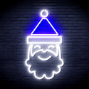 ADVPRO Santa Claus Face Ultra-Bright LED Neon Sign fnu0131 - White & Blue