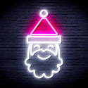 ADVPRO Santa Claus Face Ultra-Bright LED Neon Sign fnu0131 - White & Pink