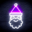 ADVPRO Santa Claus Face Ultra-Bright LED Neon Sign fnu0131 - White & Purple