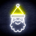 ADVPRO Santa Claus Face Ultra-Bright LED Neon Sign fnu0131 - White & Yellow