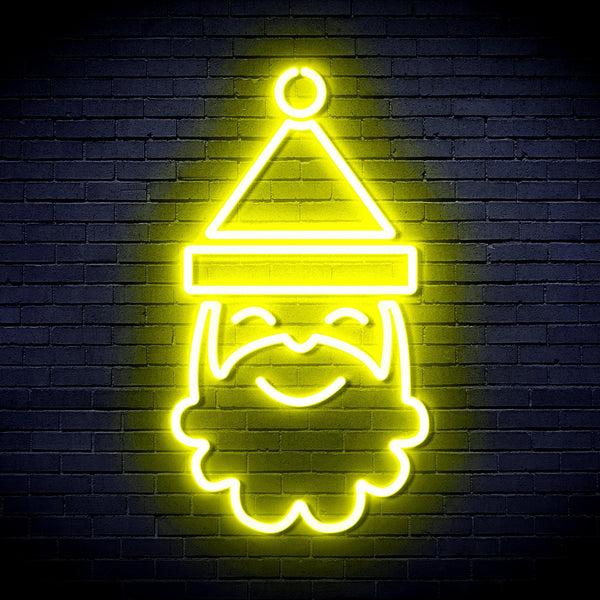 ADVPRO Santa Claus Face Ultra-Bright LED Neon Sign fnu0131 - Yellow