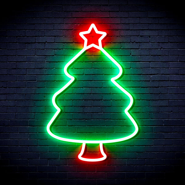 ADVPRO Christmas Tree Ultra-Bright LED Neon Sign fnu0132 - Green & Red
