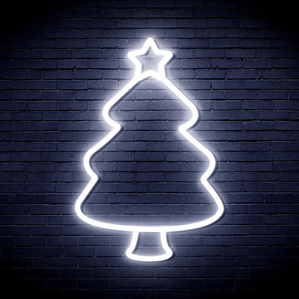 ADVPRO Christmas Tree Ultra-Bright LED Neon Sign fnu0132 - White