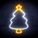 ADVPRO Christmas Tree Ultra-Bright LED Neon Sign fnu0132 - White & Golden Yellow