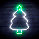 ADVPRO Christmas Tree Ultra-Bright LED Neon Sign fnu0132 - White & Green