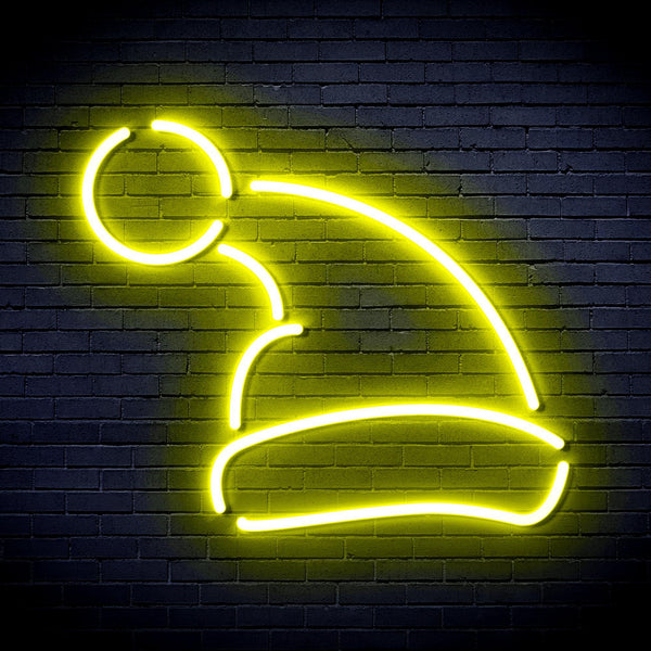 ADVPRO Christmas Hat Ultra-Bright LED Neon Sign fnu0133 - Yellow