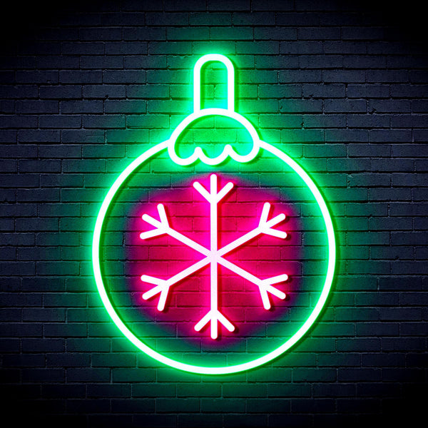 ADVPRO Christmas Tree Ornament Ultra-Bright LED Neon Sign fnu0134 - Green & Pink