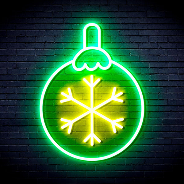 ADVPRO Christmas Tree Ornament Ultra-Bright LED Neon Sign fnu0134 - Green & Yellow