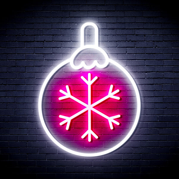 ADVPRO Christmas Tree Ornament Ultra-Bright LED Neon Sign fnu0134 - White & Pink