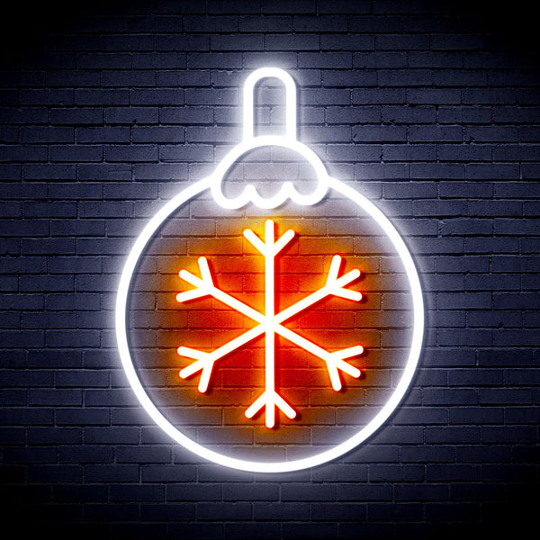 ADVPRO Christmas Tree Ornament Ultra-Bright LED Neon Sign fnu0134 - White & Orange