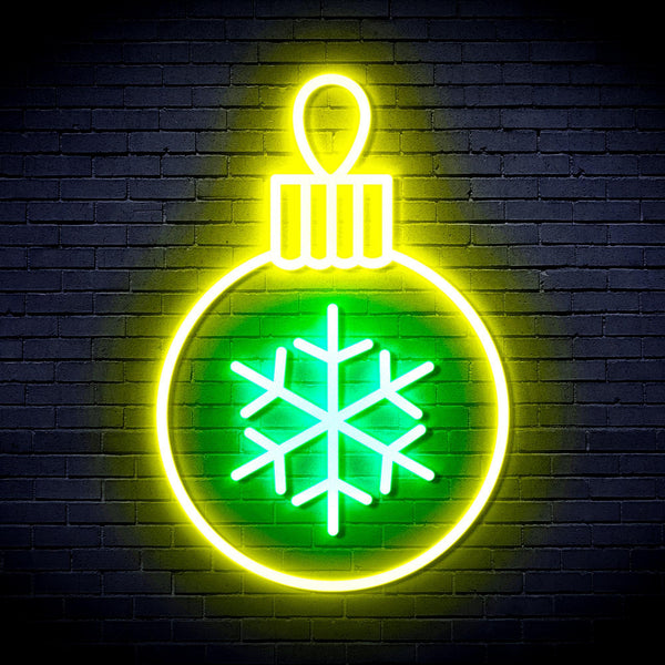 ADVPRO Christmas Tree Ornament Ultra-Bright LED Neon Sign fnu0135 - Green & Yellow