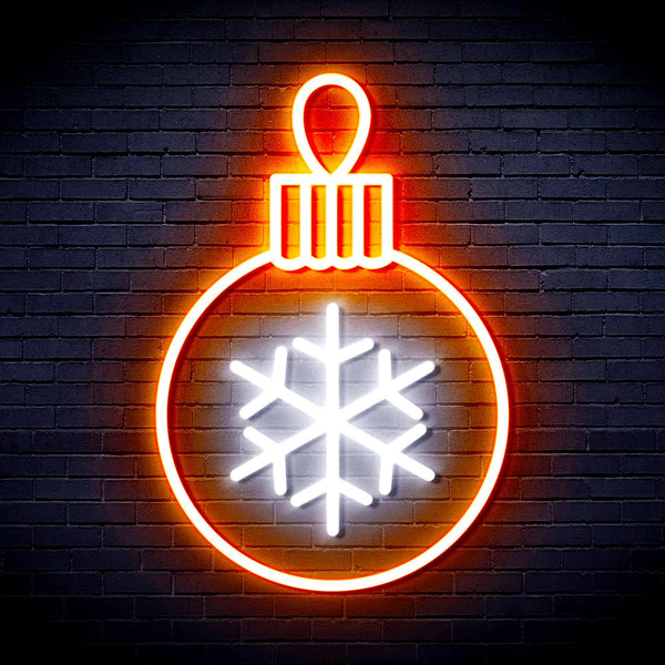 ADVPRO Christmas Tree Ornament Ultra-Bright LED Neon Sign fnu0135 - White & Orange