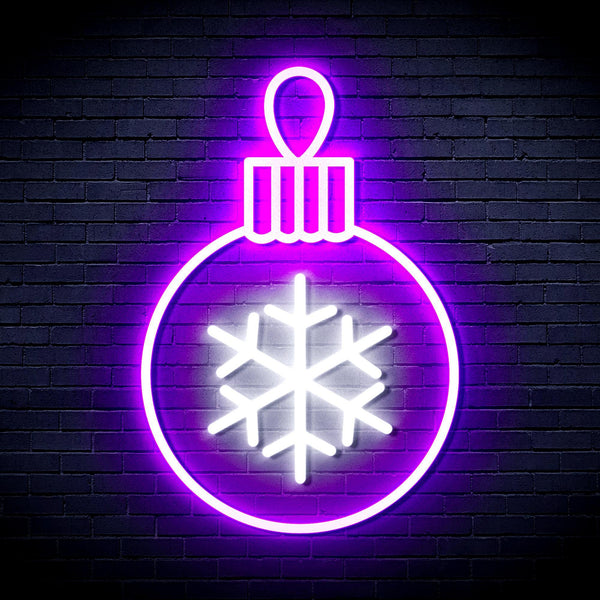 ADVPRO Christmas Tree Ornament Ultra-Bright LED Neon Sign fnu0135 - White & Purple