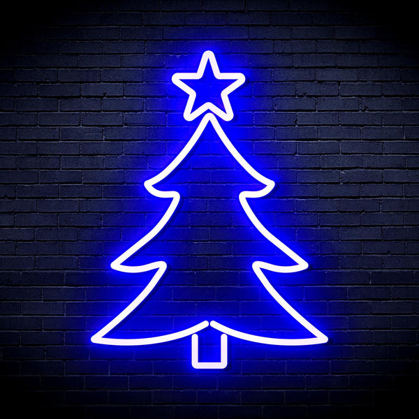 ADVPRO Christmas Tree and Star Ultra-Bright LED Neon Sign fnu0136 - Blue