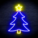 ADVPRO Christmas Tree and Star Ultra-Bright LED Neon Sign fnu0136 - Blue & Yellow